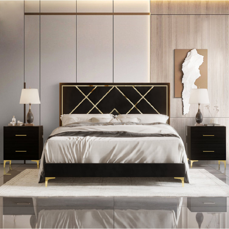 Cheap black online bedroom furniture